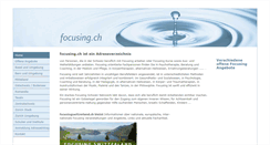 Desktop Screenshot of focusing.ch