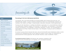 Tablet Screenshot of focusing.ch